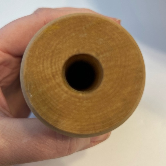 Handmade Live Edge Wood Bud Vase Turned Signed Natural Organic Rustic 5” Tall - Picture 5 of 5